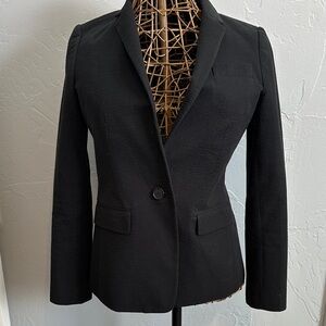 J Crew size 2 Elegant Black Women's Blazer. 2 pocket. Fully lined